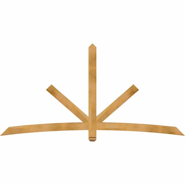 Ekena Millwork Alberta Rough Sawn Timber Gable Bracket, Western Red Cedar, 96"W x 48"H x 2"D x 4"F, 12/12 Pitch GBW096X48X0204ALB00RWR - main